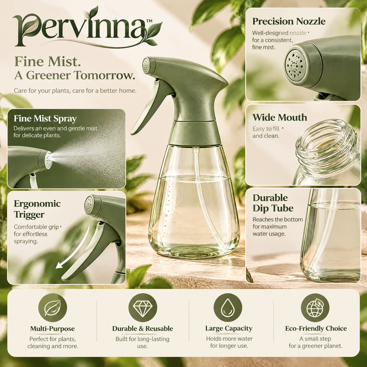 pervinna™ Fine Mist Plant Spray Bottle — alternate view