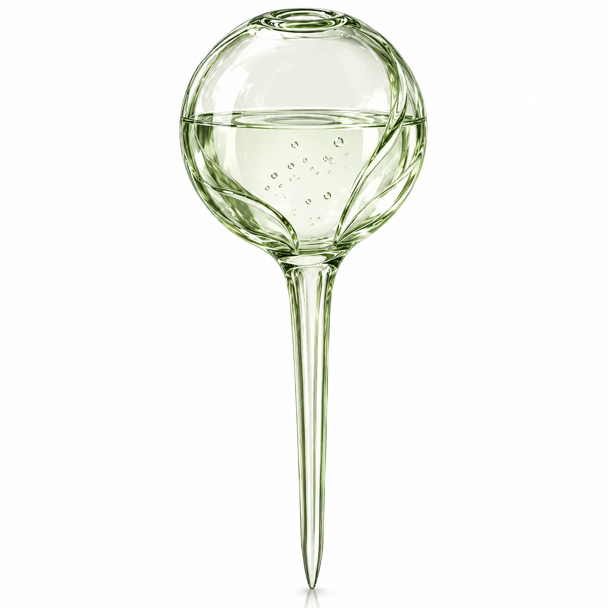 pervinna™ Glass Self-Watering Globe — in-use plant care