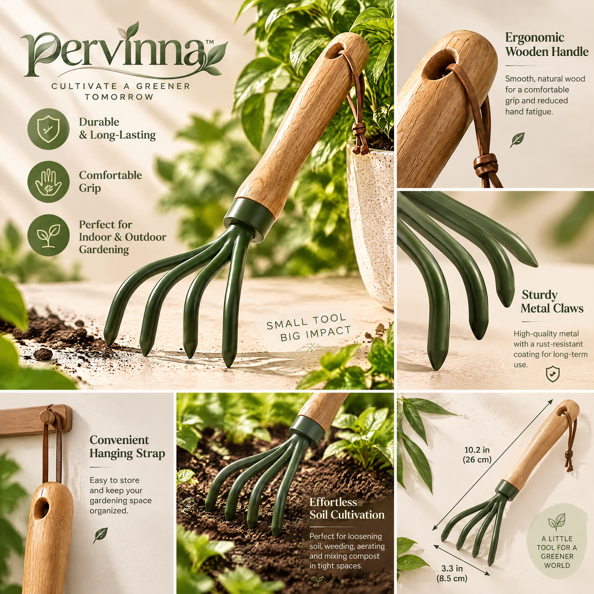 pervinna™ Soil Aeration Hand Tool — features and details