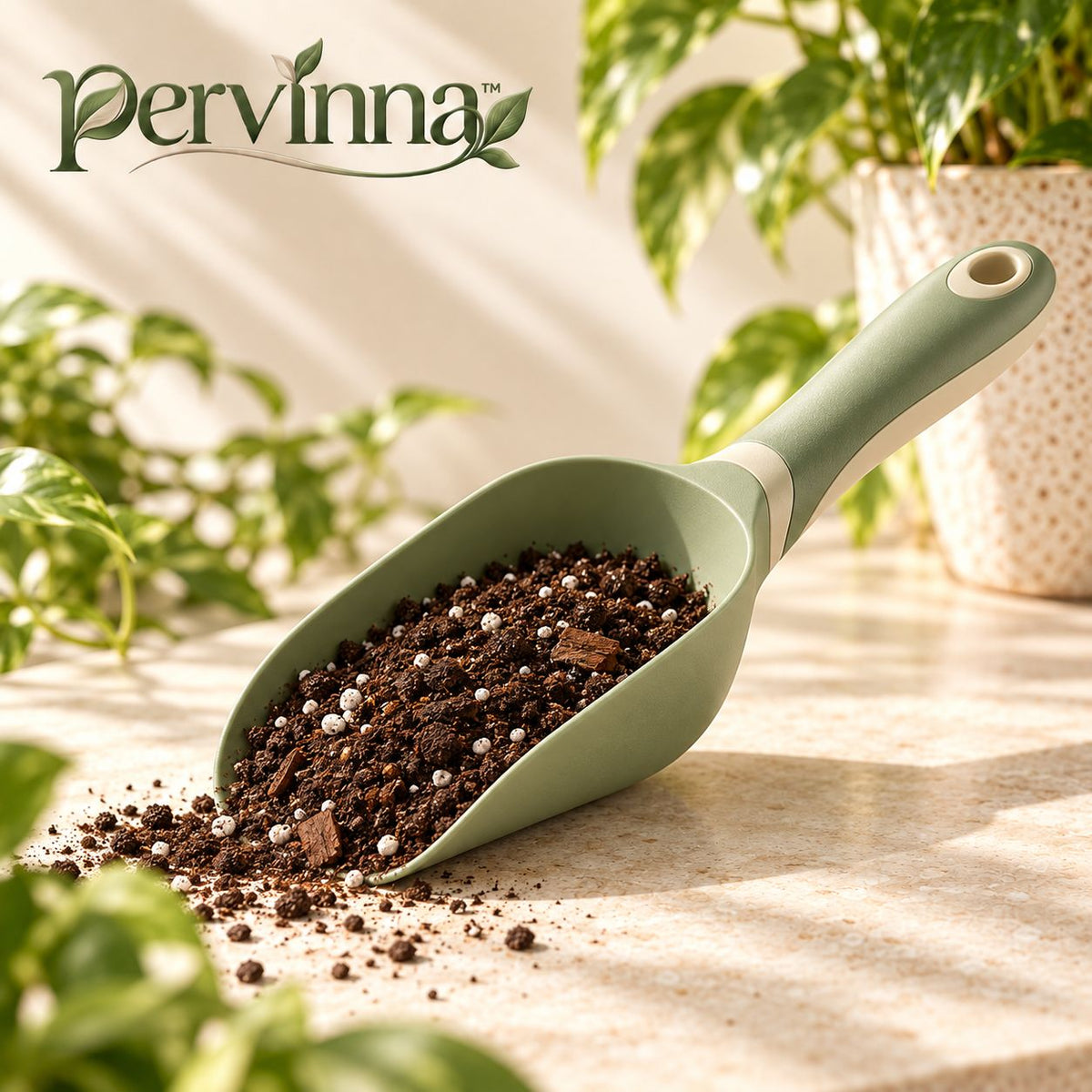 pervinna™ Ergonomic Potting Soil Scoop — main lifestyle view
