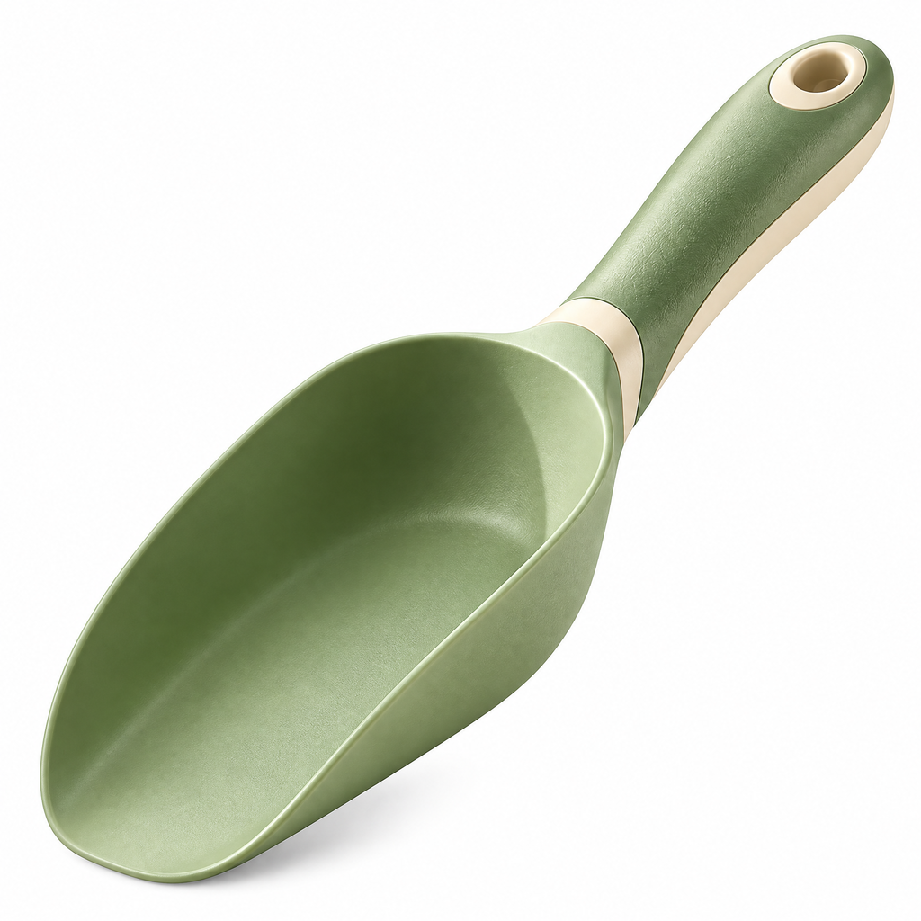 pervinna™ Ergonomic Potting Soil Scoop — in-use plant care