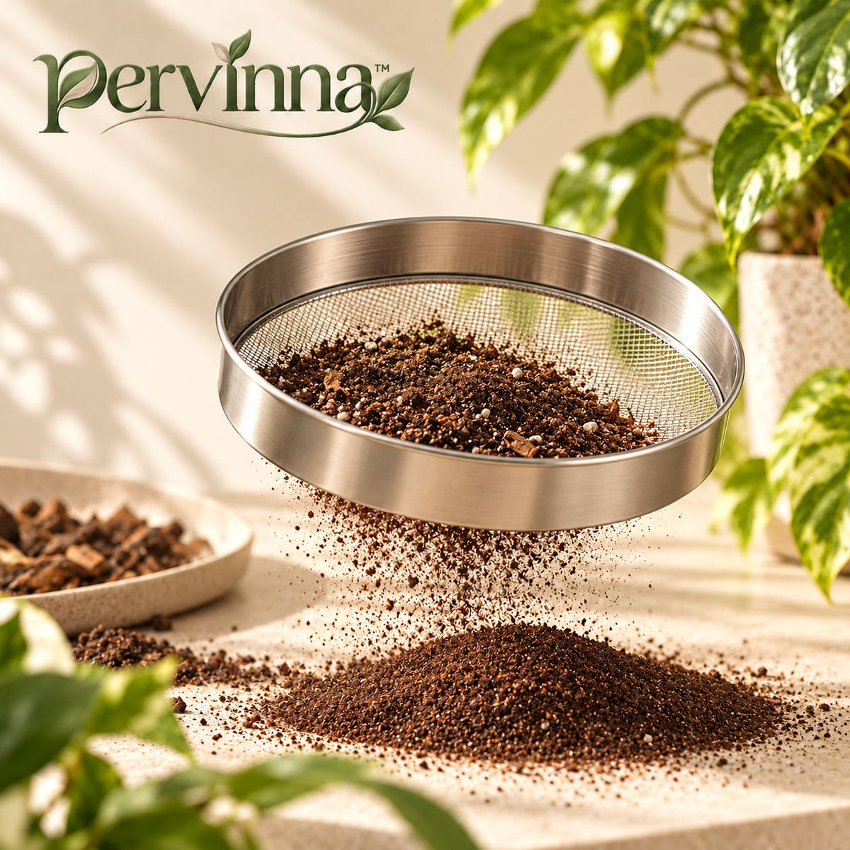 pervinna™ Stainless Steel Soil Sieve — main lifestyle view