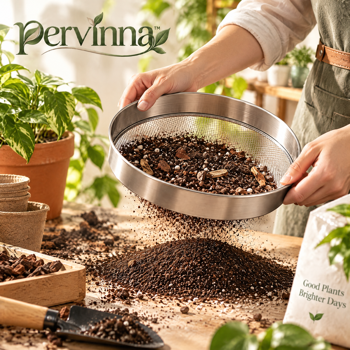 pervinna™ Stainless Steel Soil Sieve — alternate view
